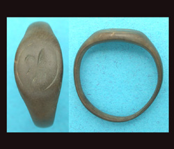 Ring, Medieval, Men's, 'Fleur-de-Lis' Intaglio, ca 16th-17th Cent